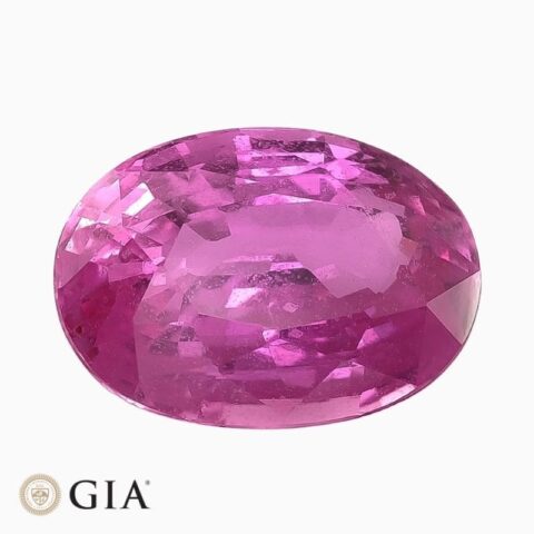 Natural pink sapphire gemstone