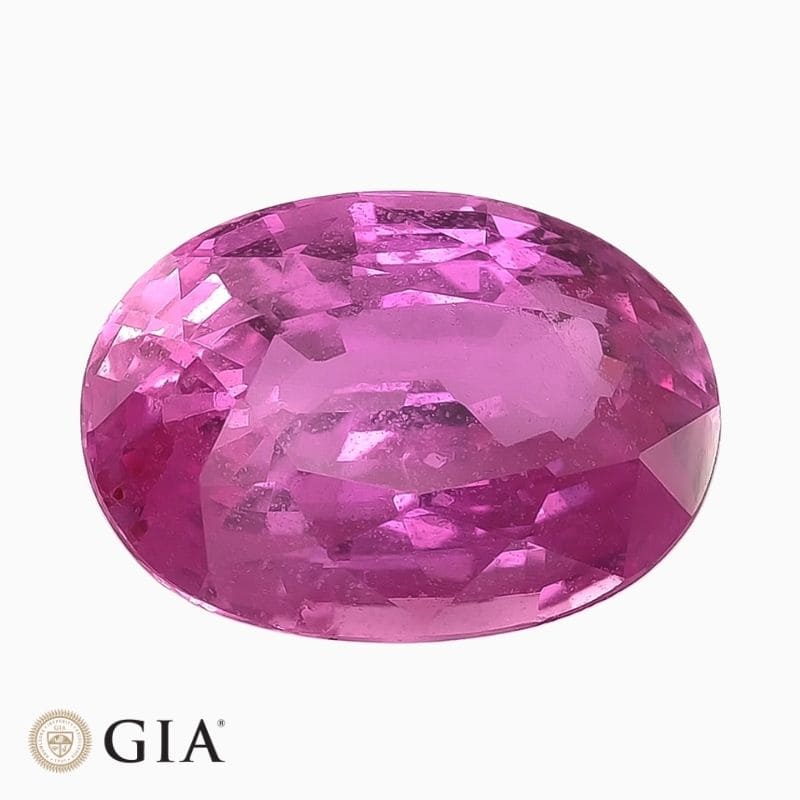 Natural pink sapphire gemstone