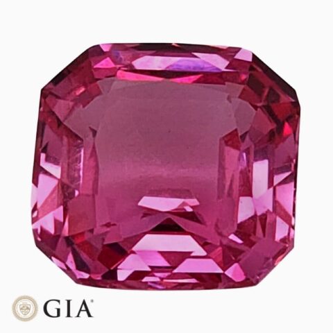 Natural pink sapphire gemstone