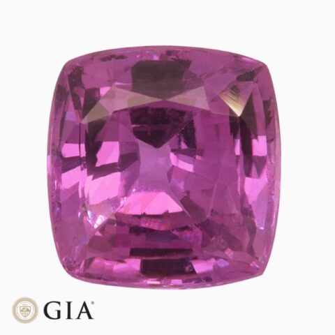 Natural pink sapphire gemstone