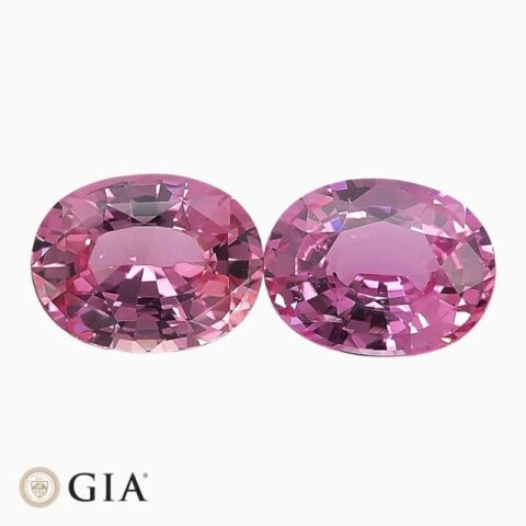 Natural pink sapphire matching pair gemstone