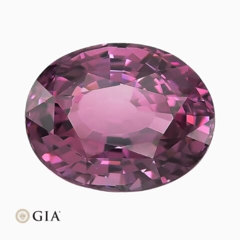 Natural purple pink spinel gemstone