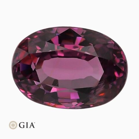 Natural pink purple spinel gemstone