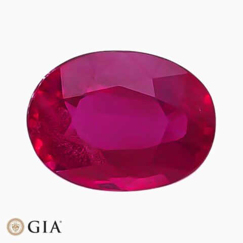 Natural heated ruby