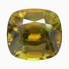 Natural yellowish green sphene gemstone