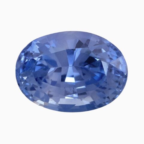 Natural light cornflower blue Ceylon sapphire