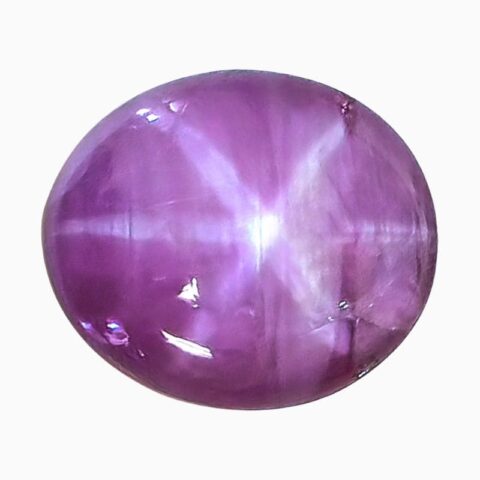 Natural purple star sapphire gemstone