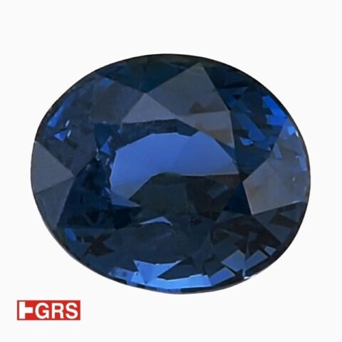 Natural cobalt blue spinel gemstone