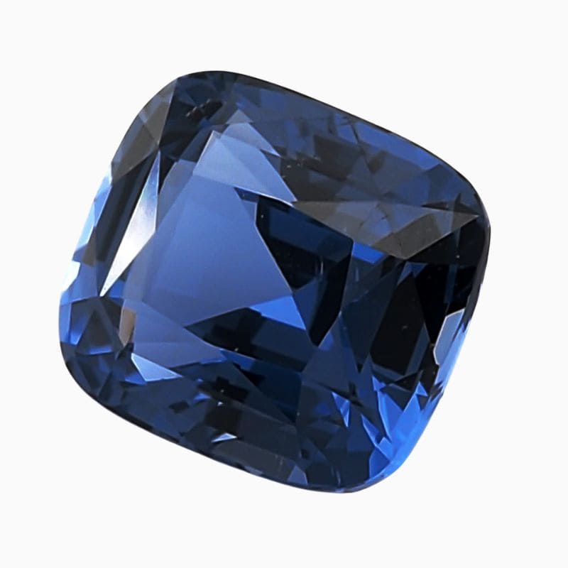 Natural cobalt blue spinel gemstone