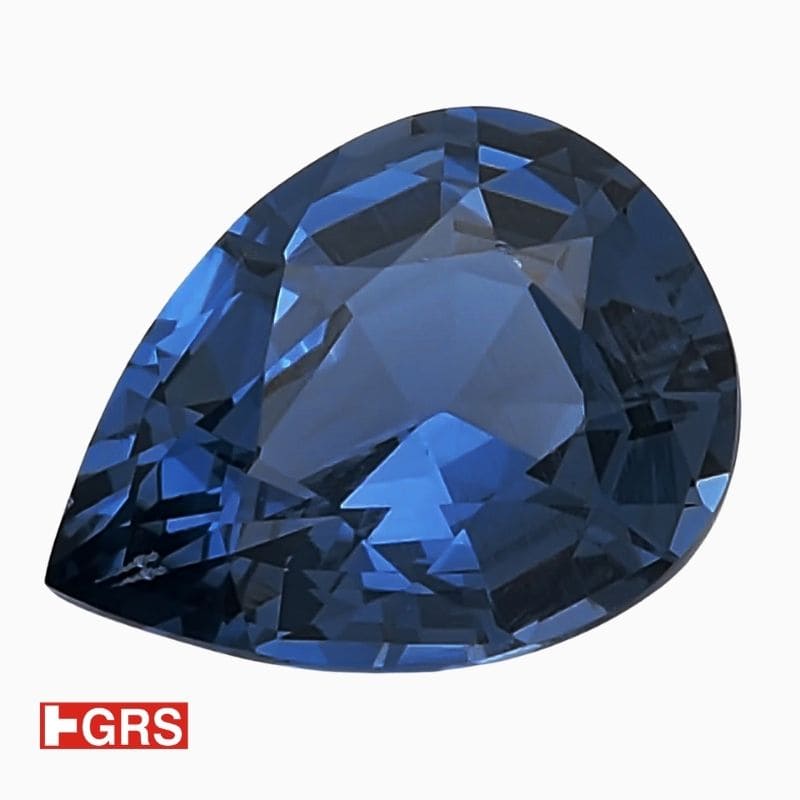 Natural cobalt blue spinel gemstone