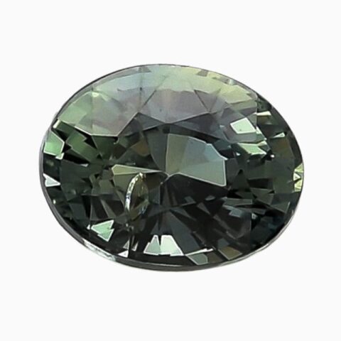 Natural teal blue-green sapphire gemstone