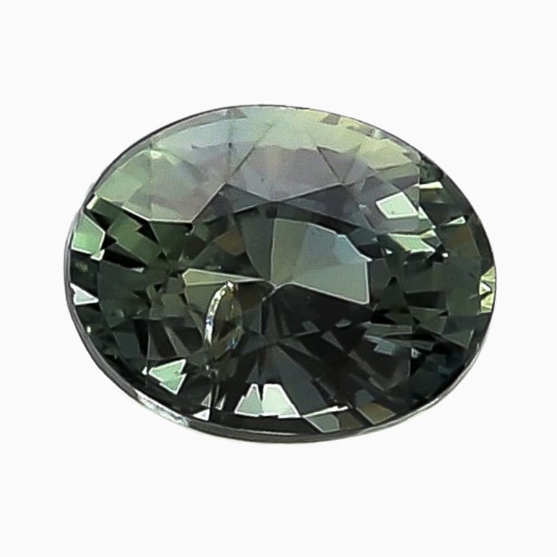 Natural teal blue-green sapphire gemstone
