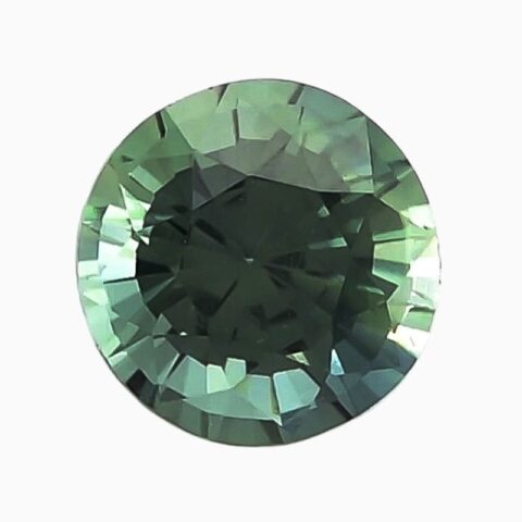 Natural teal blue-green sapphire gemstone