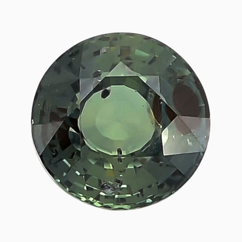 Natural teal blue-green sapphire gemstone