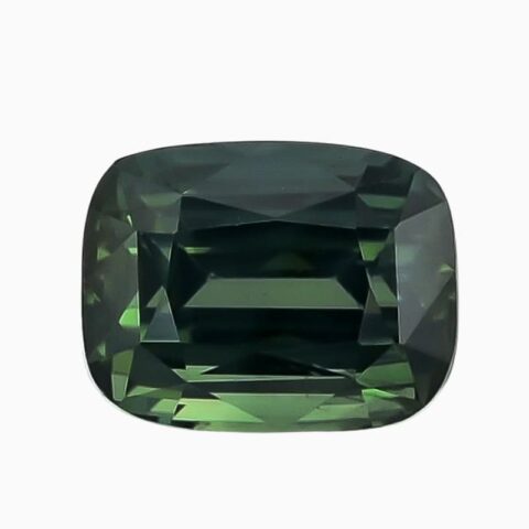Natural teal blue-green sapphire gemstone