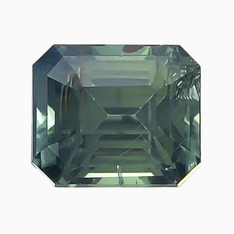 Natural teal blue-green sapphire gemstone