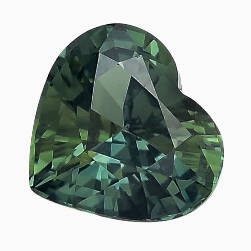 Natural teal blue-green sapphire gemstone