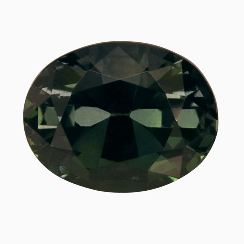 Natural teal blue-green sapphire gemstone