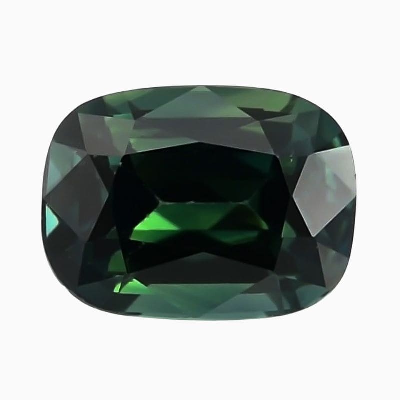 Natural teal blue-green sapphire gemstone