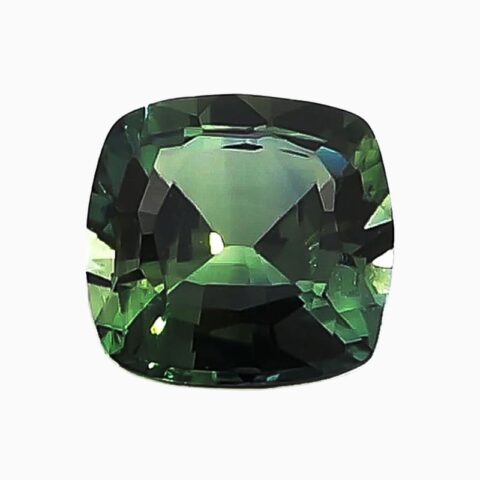 Natural teal blue-green sapphire gemstone