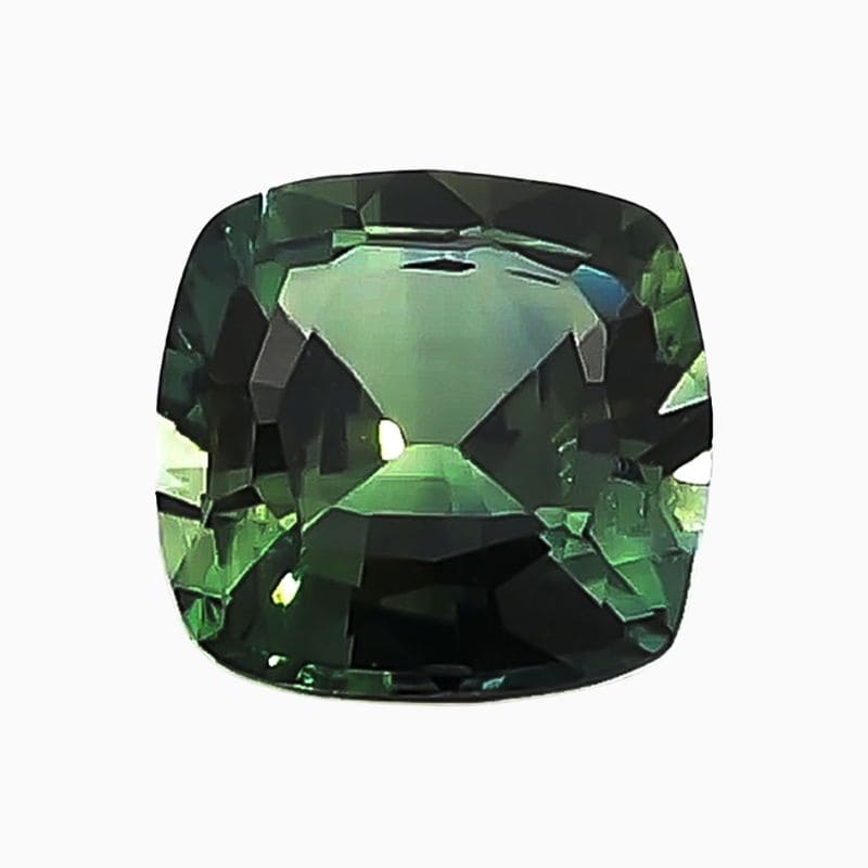 Natural teal blue-green sapphire gemstone