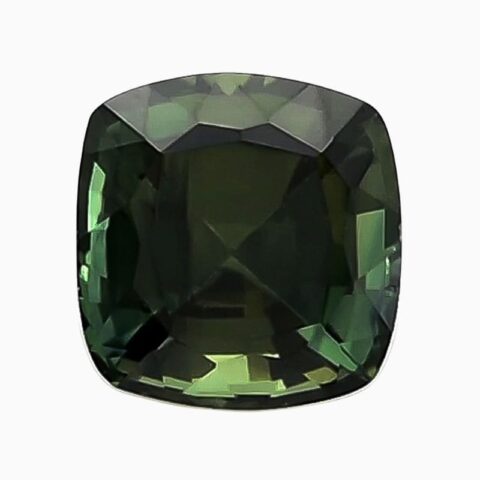 Natural teal blue-green sapphire gemstone