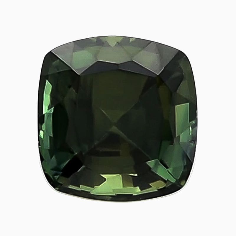 Natural teal blue-green sapphire gemstone