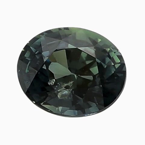 Natural teal green-blue sapphire gemstone