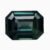 Natural teal green-blue sapphire gemstone