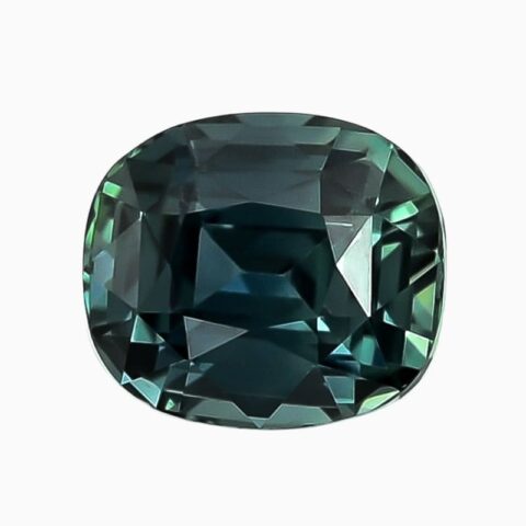 Natural teal green-blue sapphire gemstone