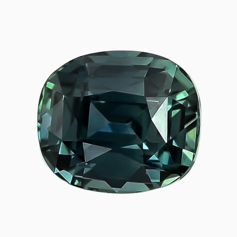 Natural teal green-blue sapphire gemstone