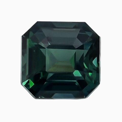Natural teal green-blue sapphire gemstone