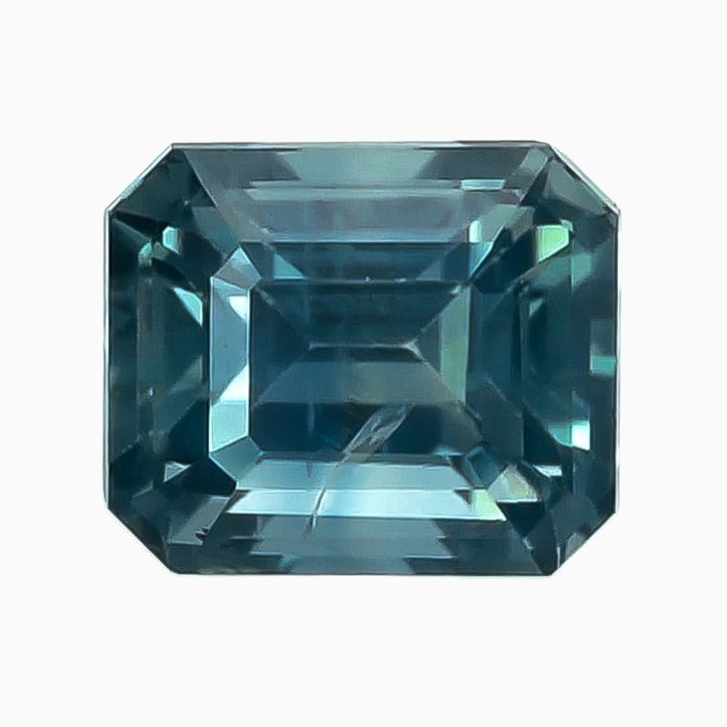 Natural teal green-blue sapphire gemstone