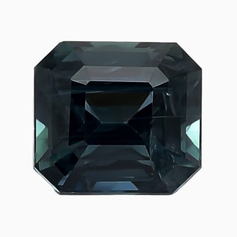 Natural teal green-blue sapphire gemstone