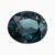 Natural teal green-blue sapphire gemstone
