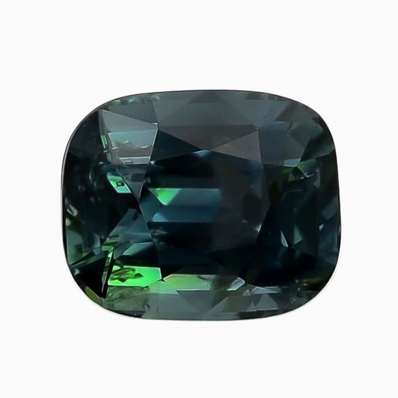Natural teal green-blue sapphire gemstone