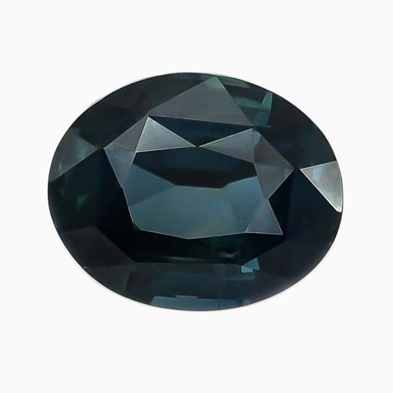 Natural teal green-blue sapphire gemstone