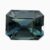 Natural teal green-blue sapphire gemstone