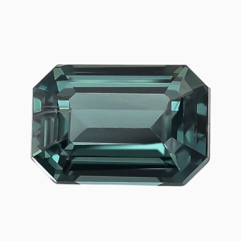Natural teal green-blue sapphire gemstone