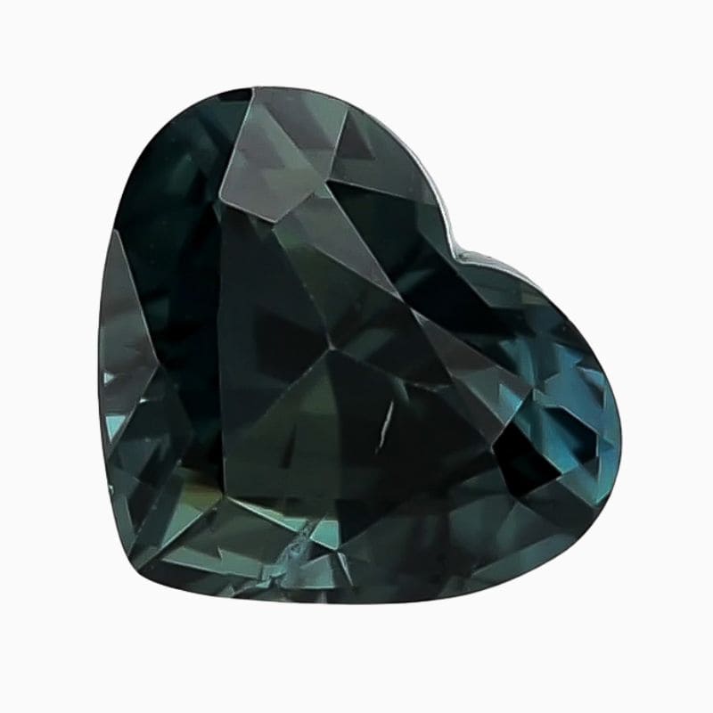 Natural teal green-blue sapphire gemstone