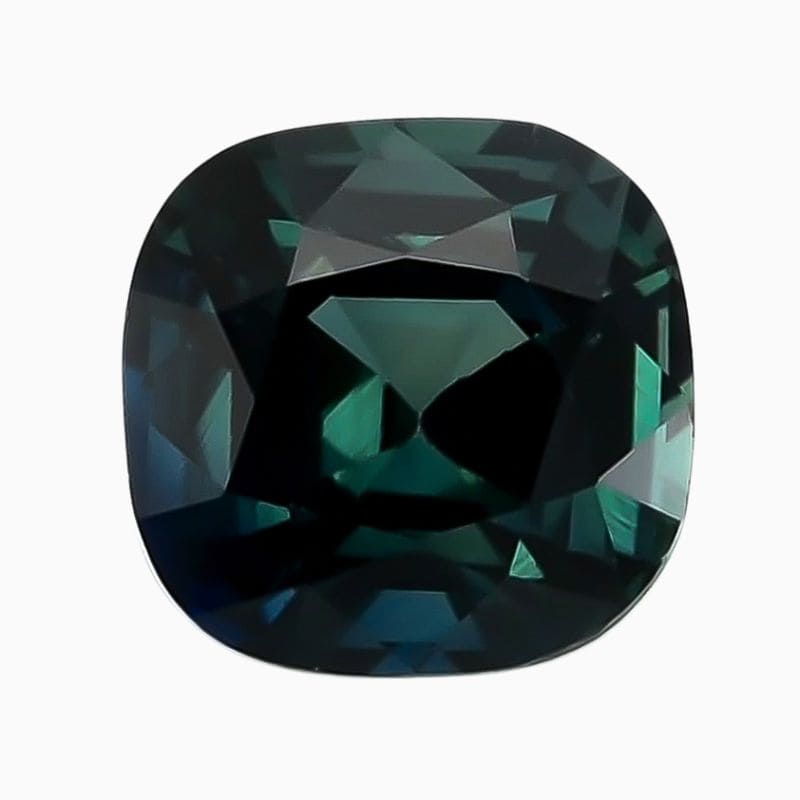 Natural teal green-blue sapphire gemstone