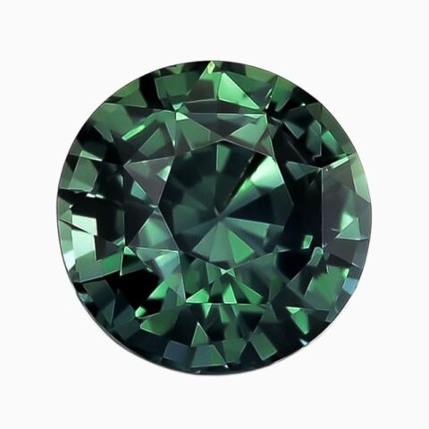 Natural teal green-blue sapphire gemstone