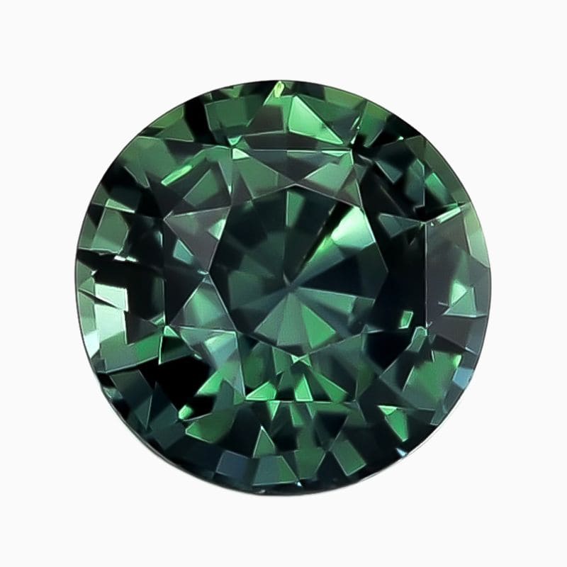 Natural teal green-blue sapphire gemstone