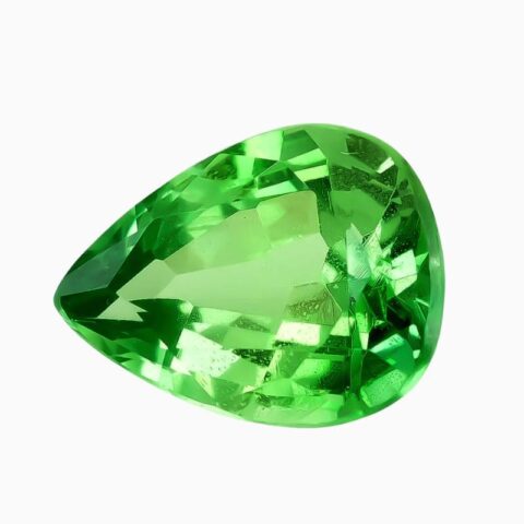 Natural green pear tsavorite gemstone