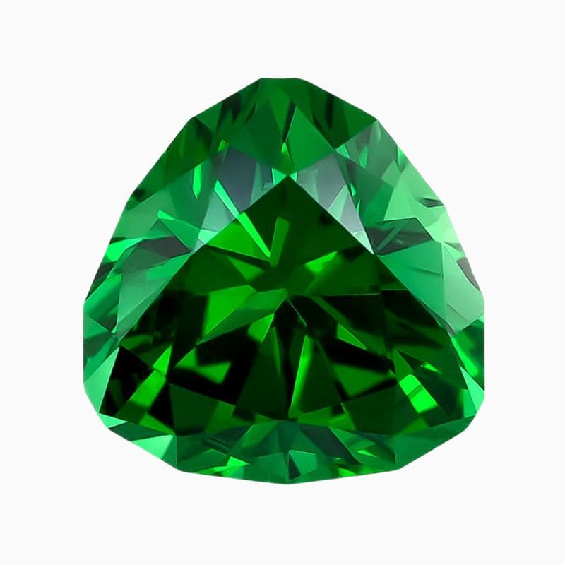 Natural green trillion tsavorite gemstone