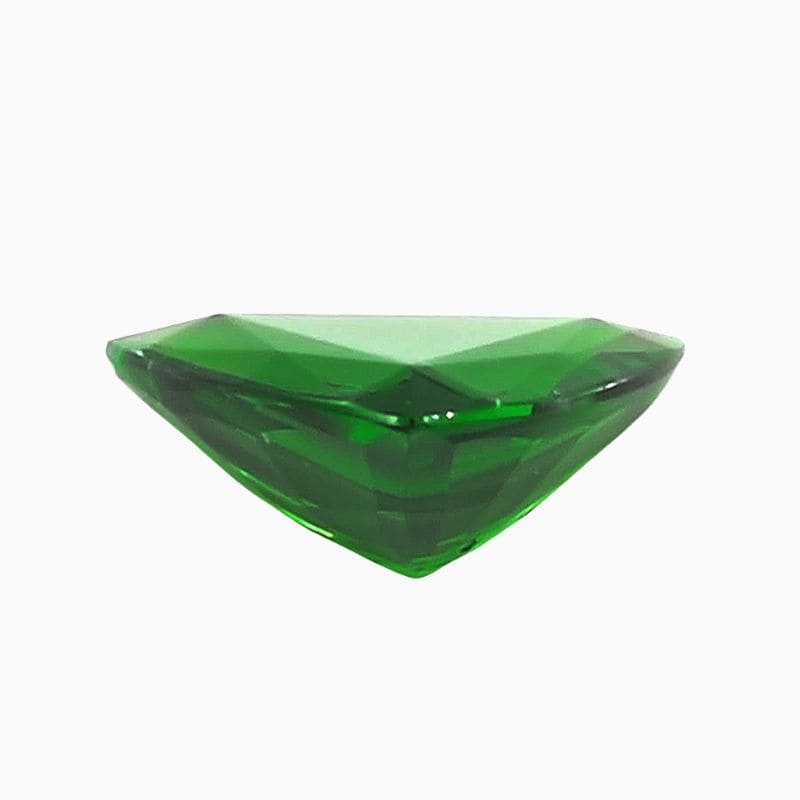 green trillion tsavorite gemstone