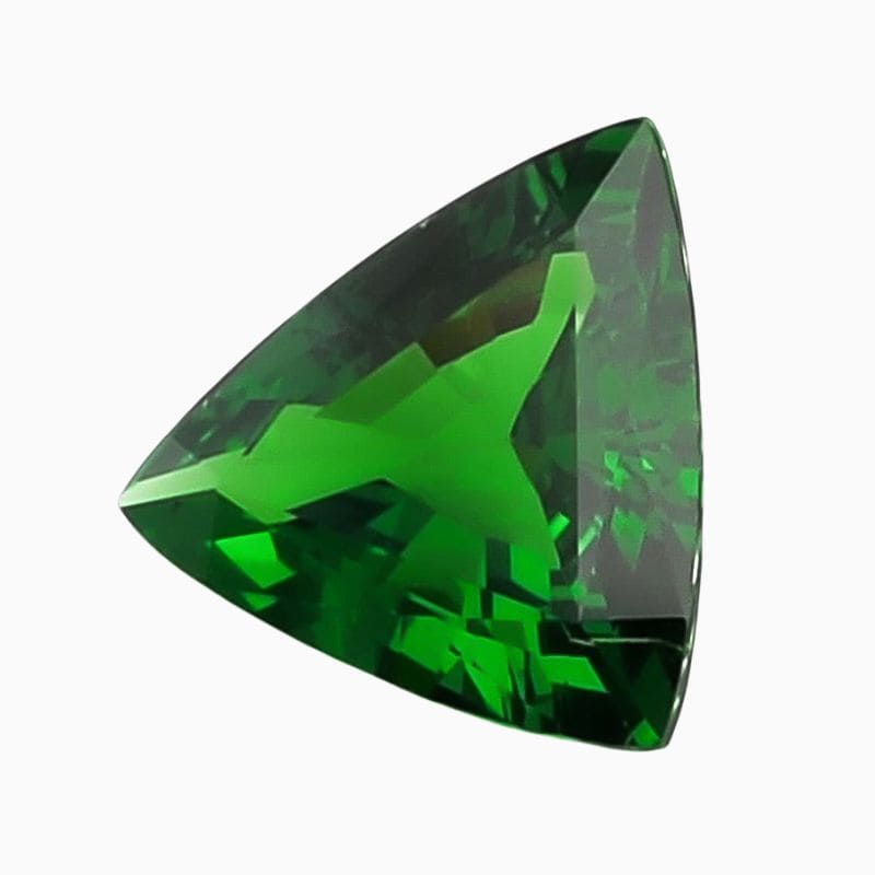 Natural green trillion tsavorite gemstone