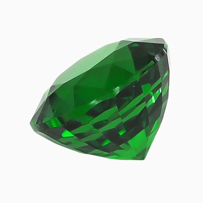 green round tsavorite gemstone
