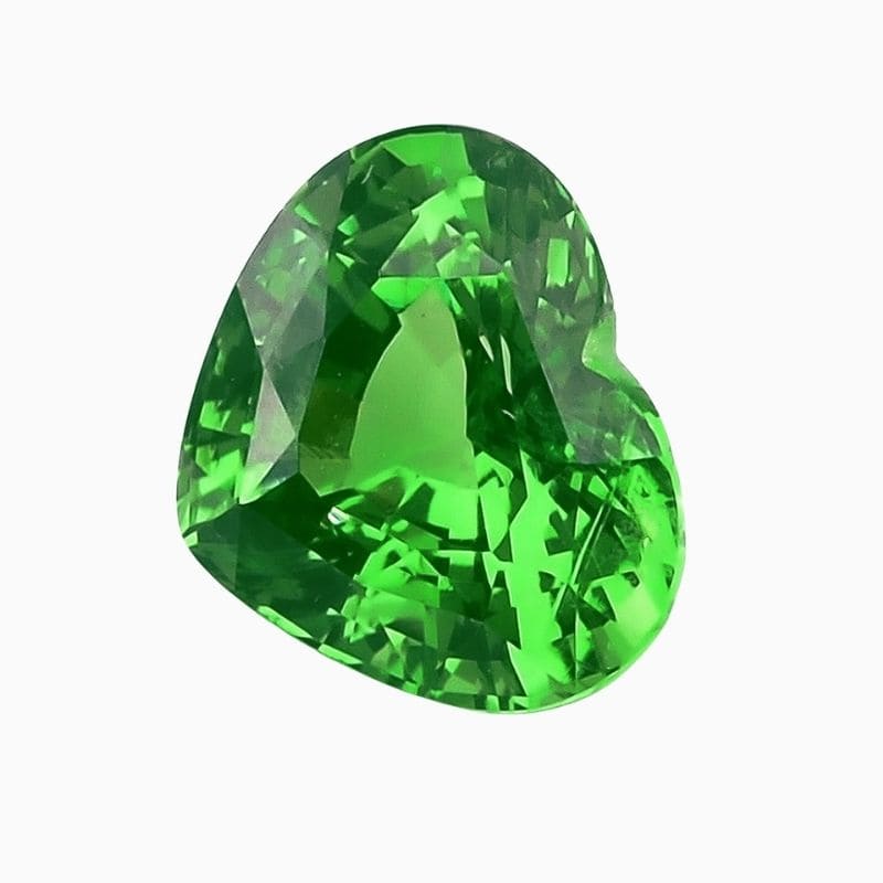 Natural green heart GIA tsavorite gemstone
