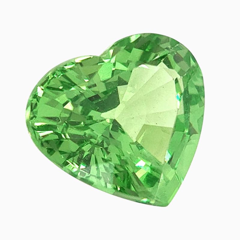 Natural green heart tsavorite gemstone